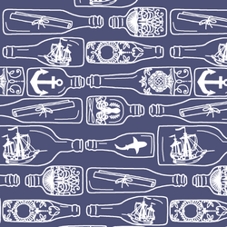 Message in a Bottle in Indigo