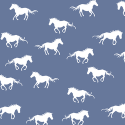 Horse Silhouette in Azurite
