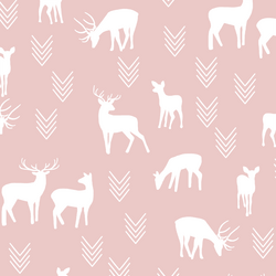 Deer Silhouette in Blush