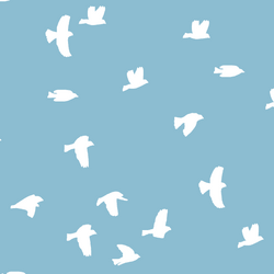 Flock Silhouette in Breeze