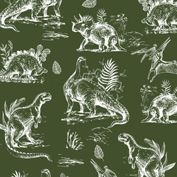 Dinosaurs in Olive Green