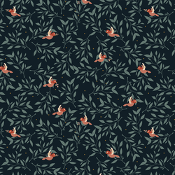 Birdy and Twig in Midnight Blue