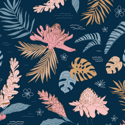 Island Flora in Deep Ocean