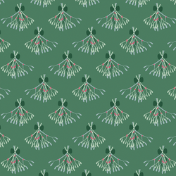 Mistletoe in Winter Green