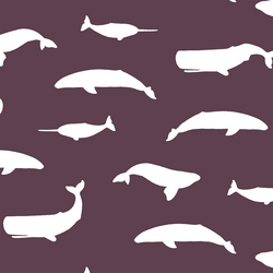 Whale Silhouette in Raisin