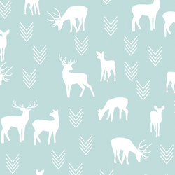 Deer Silhouette in Glacier Blue