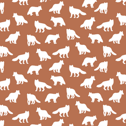 Little Fox Silhouette in Terracotta