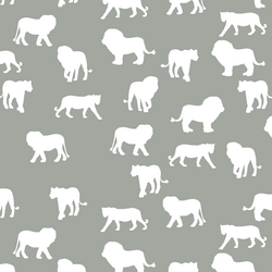 Lion Silhouette in Sage