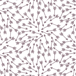 Arrows in Mulberry on White