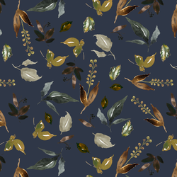 Woodland Foliage in Royal Blue