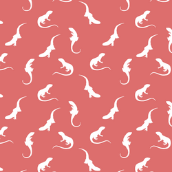 Iguana Silhouette in Poppy
