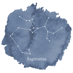 Sagittarius Sign Panel in Midnight