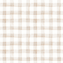 Large Garden Gingham in Soft Taupe
