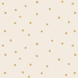 Squiggle Dots in Golden Mustard Yellow on Egret