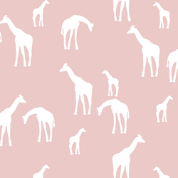 Giraffe Silhouette in Blush