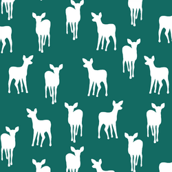Fawn Silhouette in Emerald