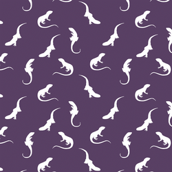 Iguana Silhouette in Aubergine