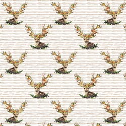 Small Meadow Deer in Tan Stripe