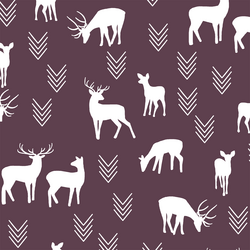 Deer Silhouette in Raisin