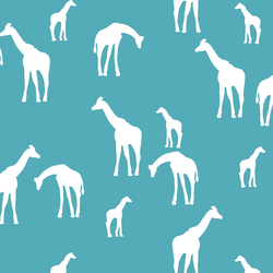 Giraffe Silhouette in Lagoon