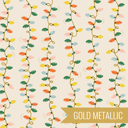 Holiday Lights in Cream Metallic