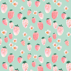 Strawberry Blossom in Mint