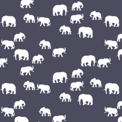 Elephant Silhouette in Ink