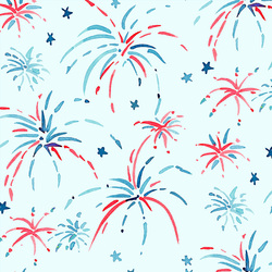 Large Fireworks in Air Blue