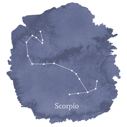 Scorpio Sign Panel in Indigo