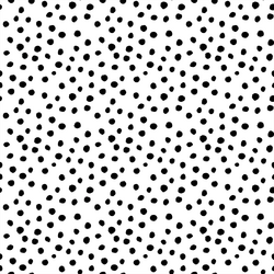 Little Modern Polka Dot in Black on White