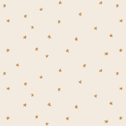 Celestial Stars in Spruce Yellow on Egret