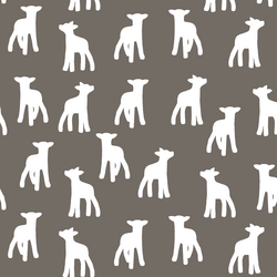Lamb Silhouette in Stone