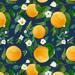 Large Oranges in Navy