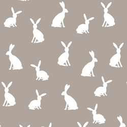 Cottontail Silhouette in Taupe