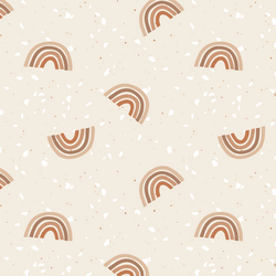 Tossed Terrazzo Rainbows in Copper Marigold