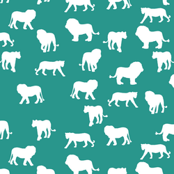 Lion Silhouette in Jade
