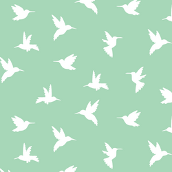 Hummingbird Silhouette in Seaglass