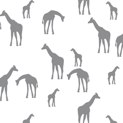 Giraffe Silhouette in Smoke on White