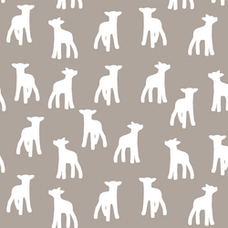 Lamb Silhouette in Taupe