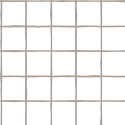 Windowpane in Taupe on White