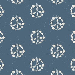 Peace Shells in Ocean Blue