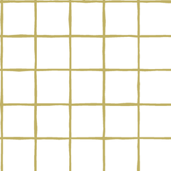 Windowpane in Brass on White