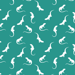 Iguana Silhouette in Jade