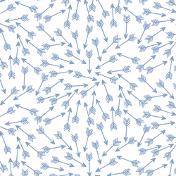 Arrows in Cornflower on White