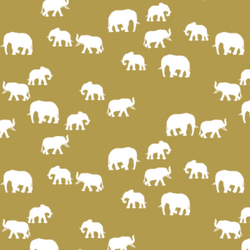 Elephant Silhouette in Gold