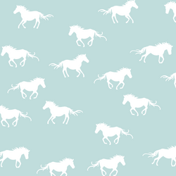 Horse Silhouette in Glacier Blue