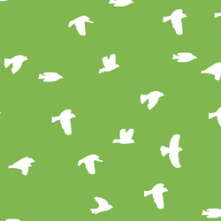 Flock Silhouette in Greenery