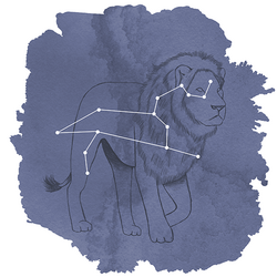Leo Panel in Indigo