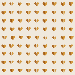 Half and Half Hearts in Golden Yellow