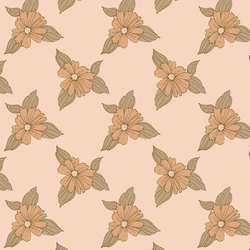 Peachy Pink Floral in Serenity